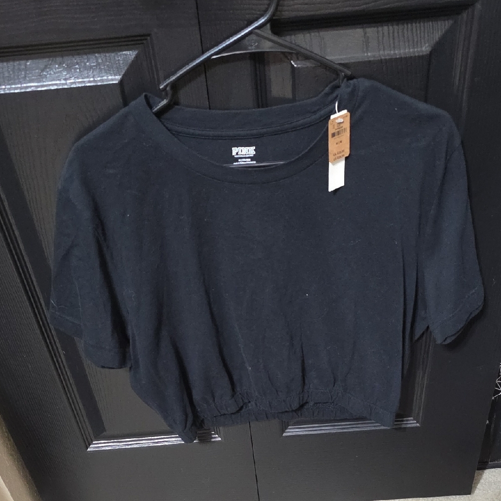 PINK Victoria's Secret Black Crop Top